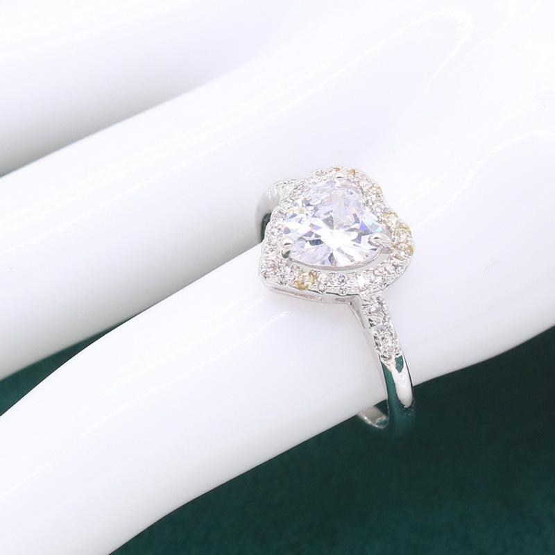 Europe and The United States Anti Allergy AAA Zircon Necklace Earring Ring Jewelry Set