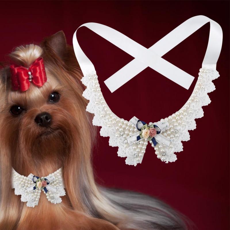 20Pcs Christmas Dog Bow Ties Puppy Cat Bowties Collar Festival Pet Decoration with Random