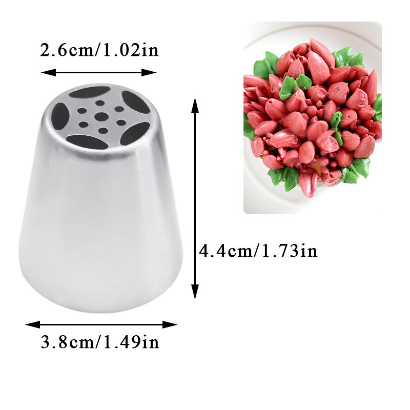 10 Styles Russian Tulip Icing Piping Nozzles Stainless Steel Flower Cream Pastry Tip Kitchen Cupcake Cake Decorating Tools