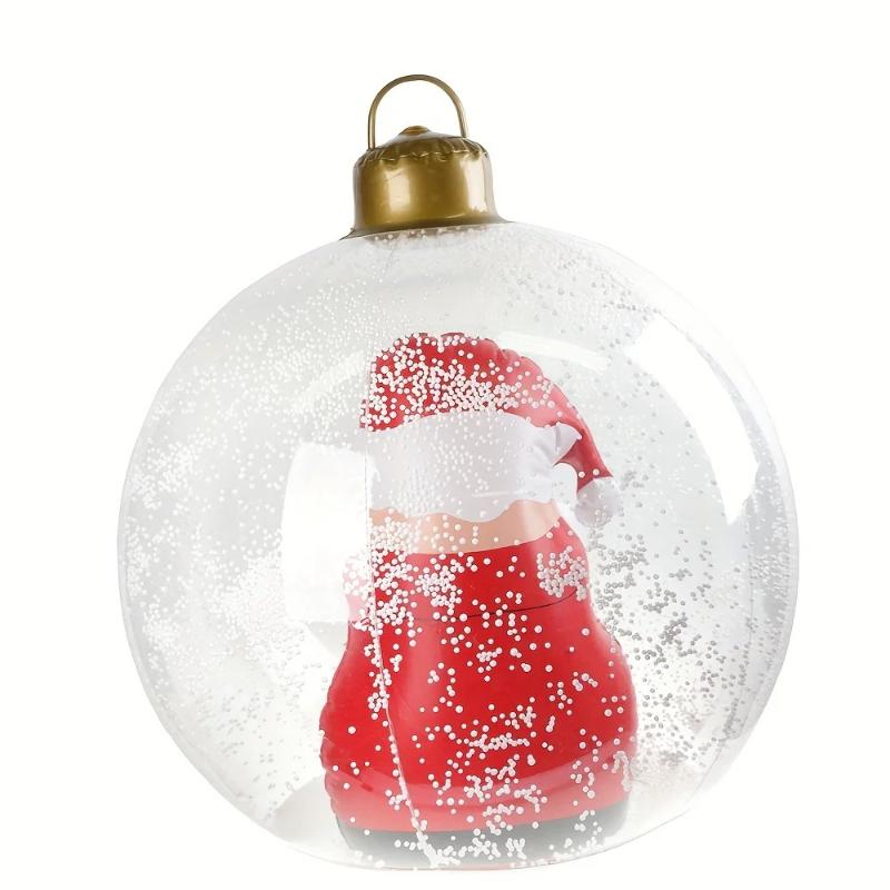 Weihnachts-Außen-Aufblasball Dekoriert PVC Riesen Groß Große Bälle Weihnachtsbaumschmuck Spielzeug mit Licht für Innen Außen