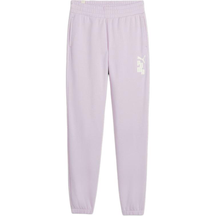Puma Ready Set Better Soft Versatile Skin-Friendly Moderate Kids Sports Pants Kids Bottoms Light-Purple 679271-60