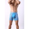 [Whaninti] long boxer shorts men's open front boxer briefs Sweat absorbent and quick drying Relaxed design all seasons blue S