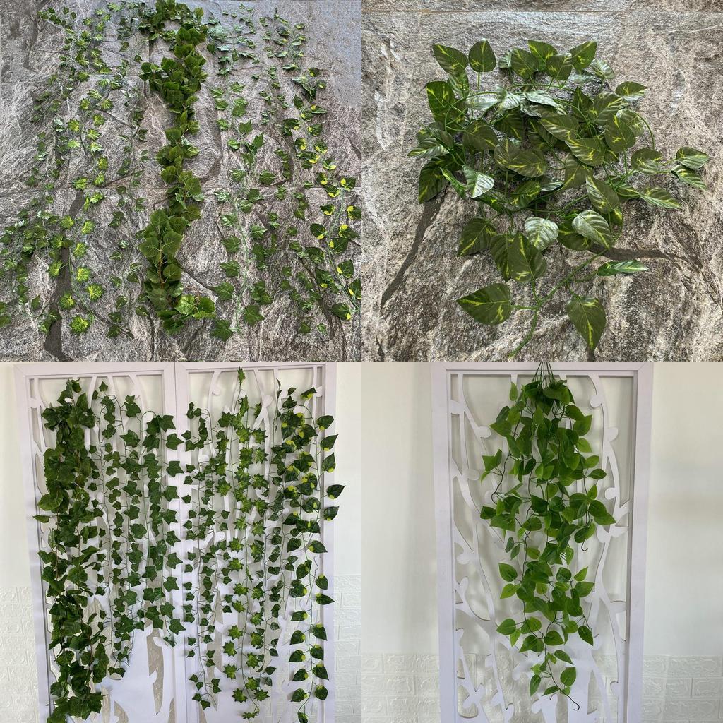 Artificial Green Vine Wall Hanging With Silk Screen Fabric For Home Decor And Office Space
