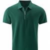 Men's POLO Shirt Casual Fashion Solid Colour Small Terry Zip Lapel Top Polo Shirt Men's Tops