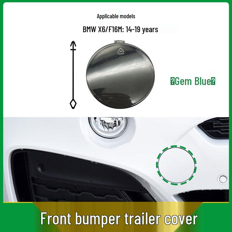 BMW X6 Sport Front Tow Hook Cover for Bumper, F16M, Part #51118065933.