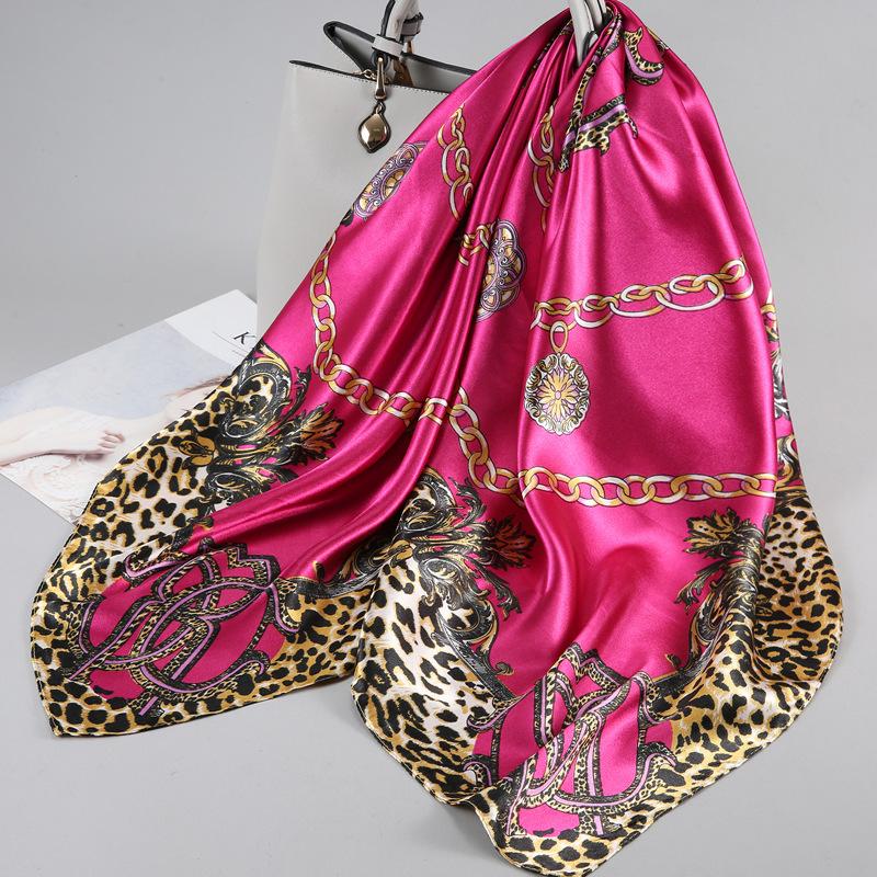 90 Square Scarves, Silk Scarves, Women's New Spring and Summer High-end Sense Versatile, Thin Scarves, Shawls Outside