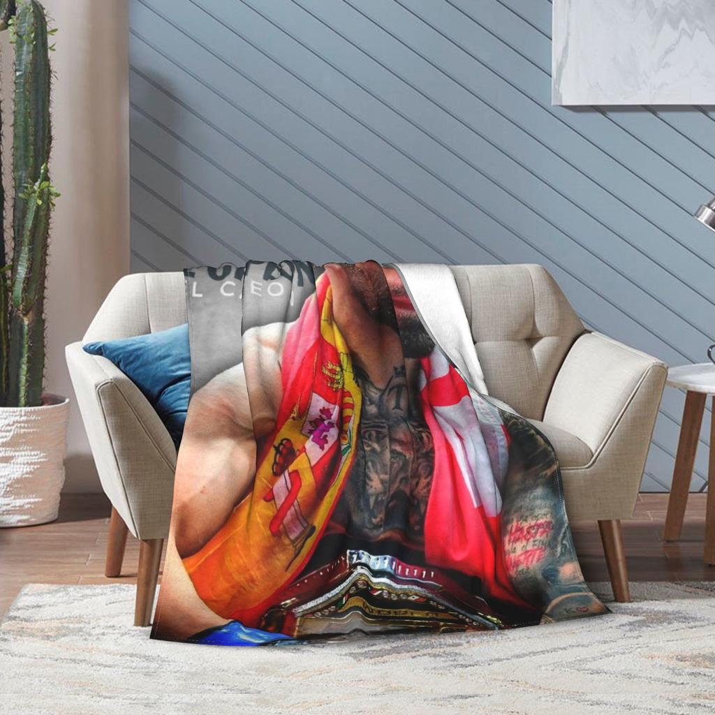 Ilia Topuria Wrestling Wrestler Blanket Multiple Sizes Warm Cozy Fluffy Throw Blankets for Couch Sofa and Bed