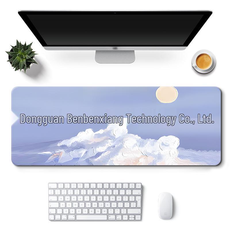 Extra Large Custom Girl's Cute Office Desk Mat - Non-Slip Landscape Style Mouse Pad