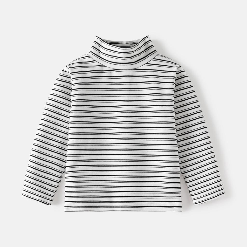 Children's long-sleeved T-shirts autumn and winter new boys' and girls' turtleneck base coats, baby warm tops, children's clothing