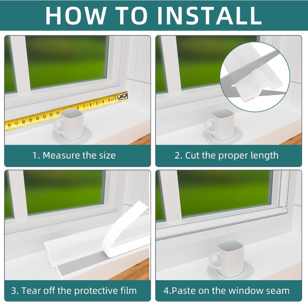 Big Save 50M-6M Window Weather Seal Strip Acoustic Foam for Window Windproof Soundproof Strip Door Bottom Gap Sealing Strip