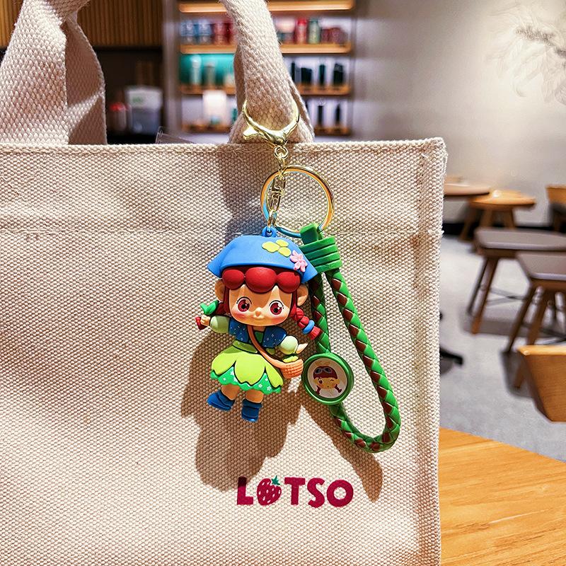 Creative Cute Keychains Car Hangers Couple Doll Bag Pendant Keyring
