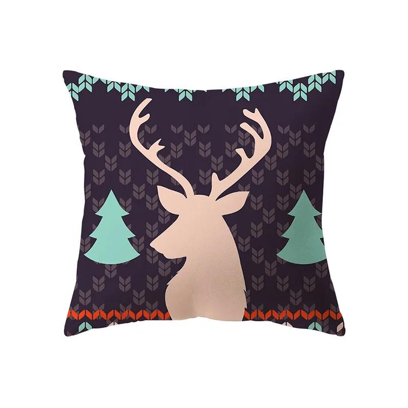 Christmas Decoration  Theme Printing Pattern Cushion Cover Home Living Room Sofa  Pillow