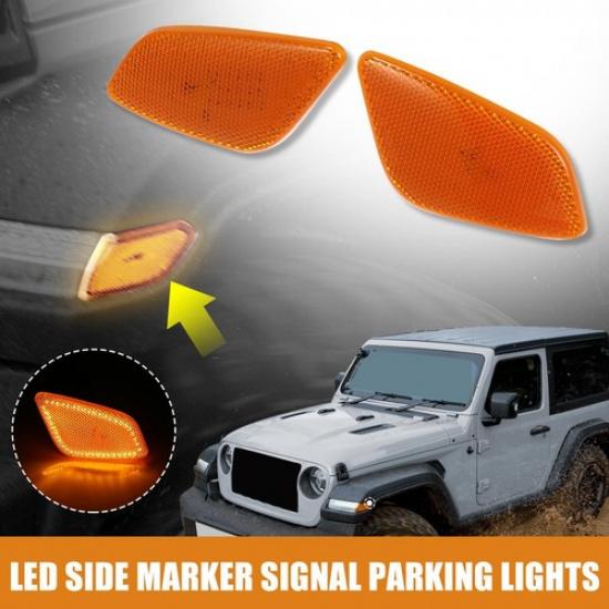 

Pair Exterior LED Side Marker Fender for Jeep Wrangler TJ 97- 06 Yellow Light