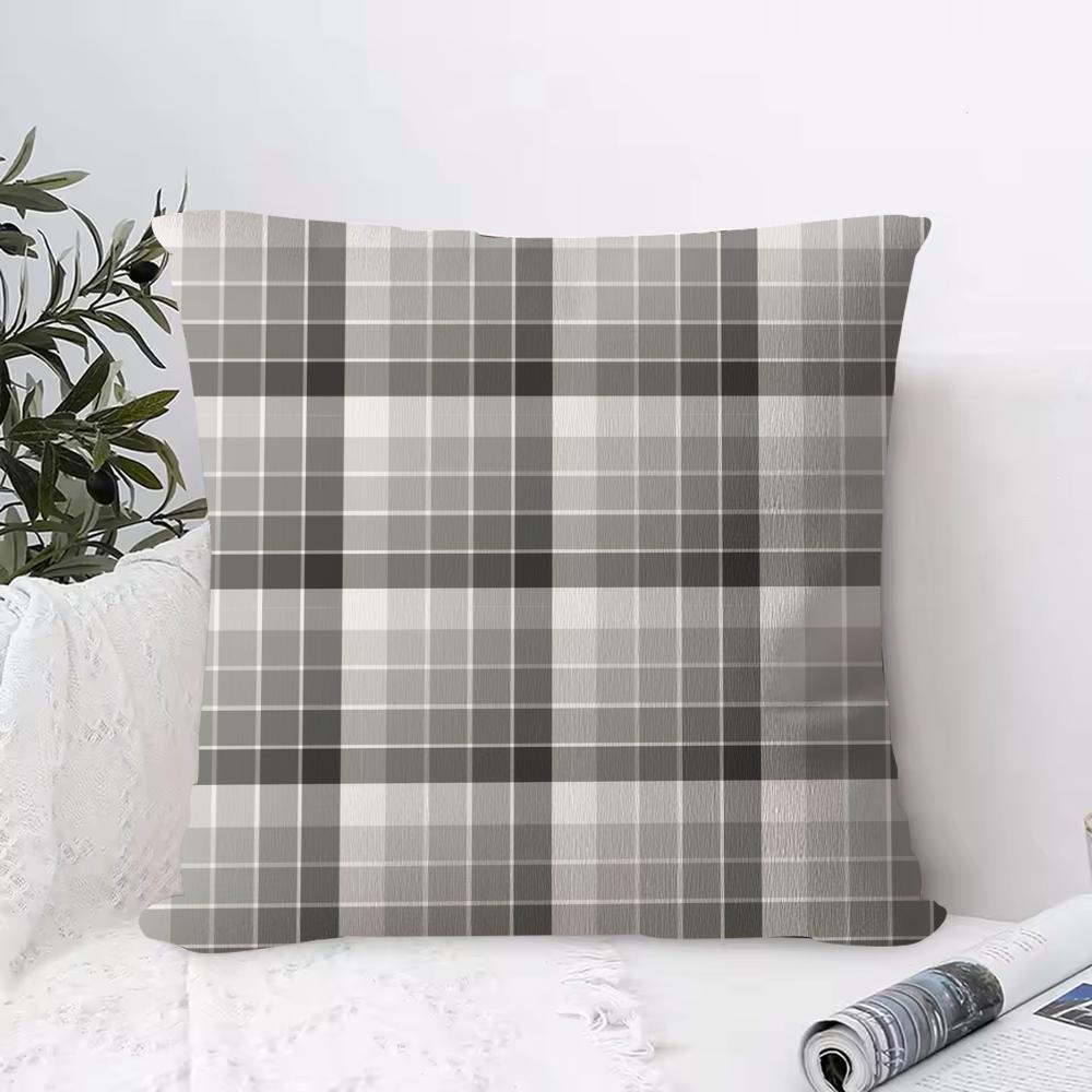 Geometric Check Pattern Pillow Case Square Pillow Bedroom Sofa Leisure Comfort Cushion Living Room Home Decoration