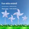 Pure White Wedding Prop: Outdoor Five-Leaf Windmill Toy Decoration