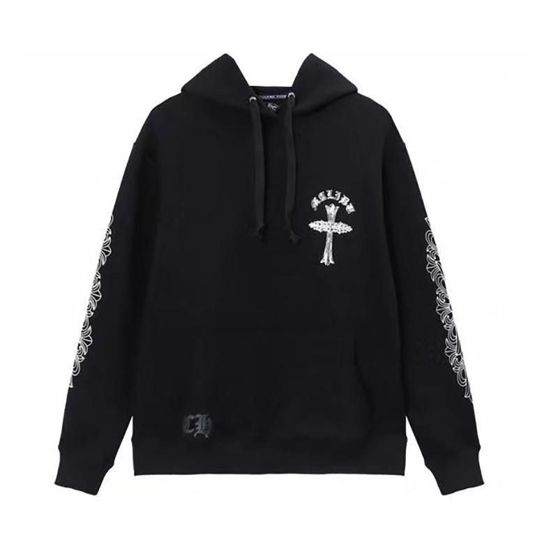 823 CHROME HEARTS 2025 Høst og Vinter Ny Pluss Størrelse Klassisk Stil Logo Hettegenser, Egnet for Par å Bruke