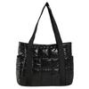 Korean casual cotton clothes handbags, women's trendy plaid embroidery shoulder bags, European and American fashion personalized tote bags