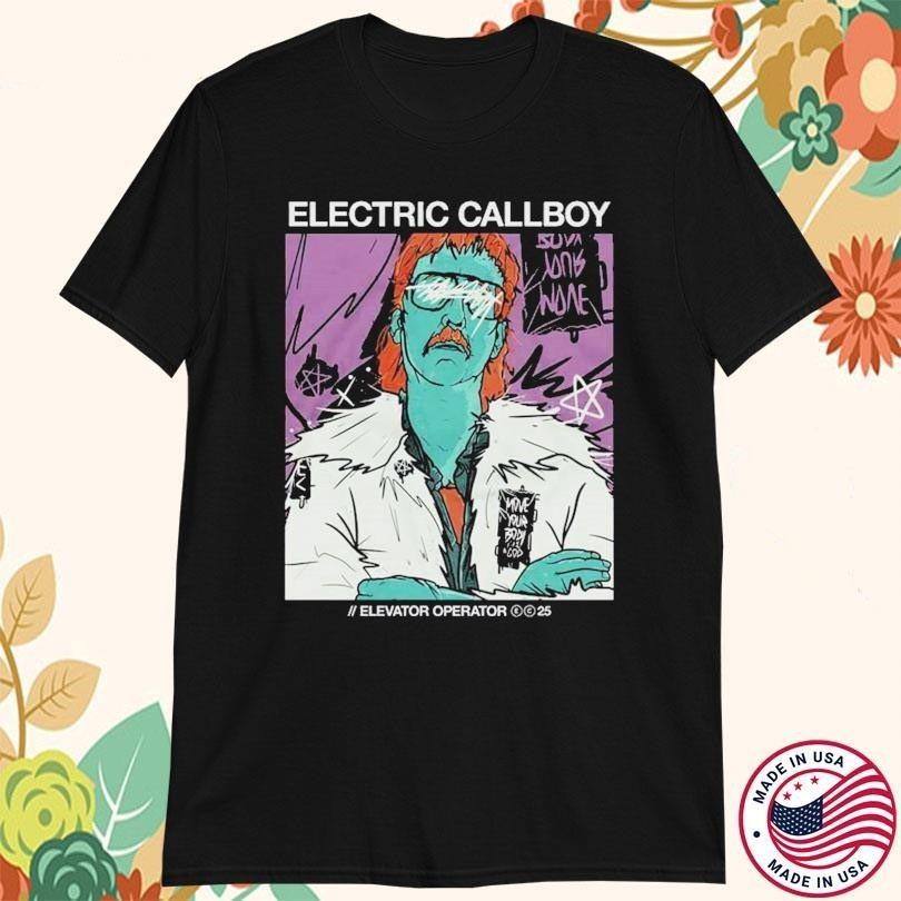 Electric Callboy Elevator Operator Scratch Cotton Black Full Size T Shirt UR397 Unisex T-Shirt L