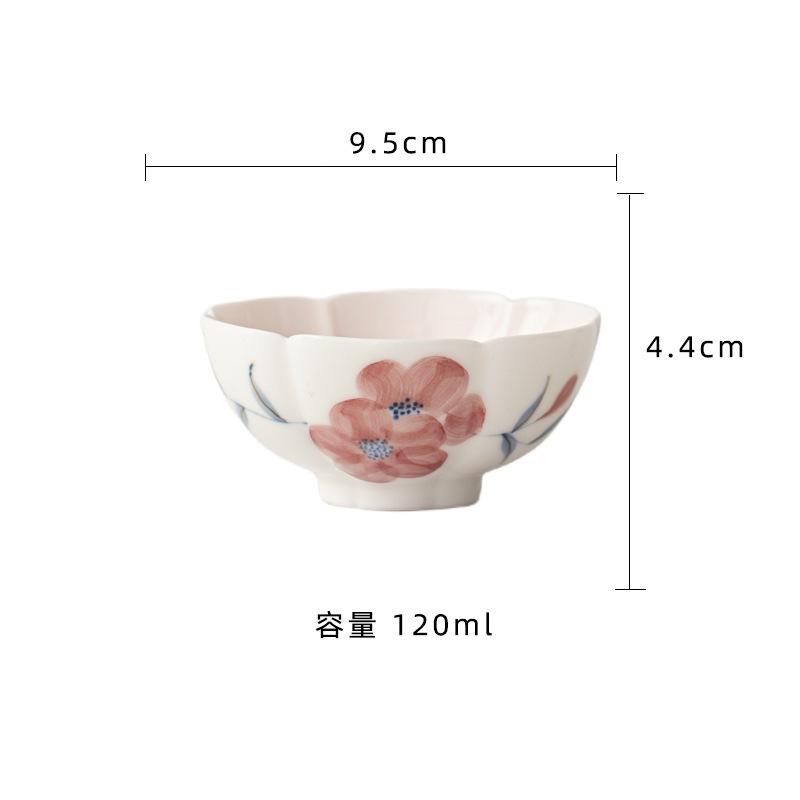 

120ml Hand-painted Peach Blossom Teacup Antique Tea Bowl Cute Cup Tea-tasting Smelling Cup Jianzhan Master Cups Tea Items Craft
