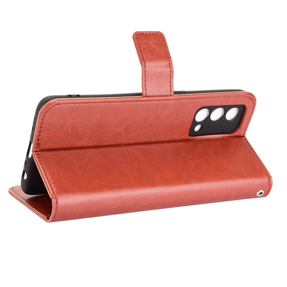 Custodia a portafoglio flip Realme GT Master Crazy Horse, Marrone