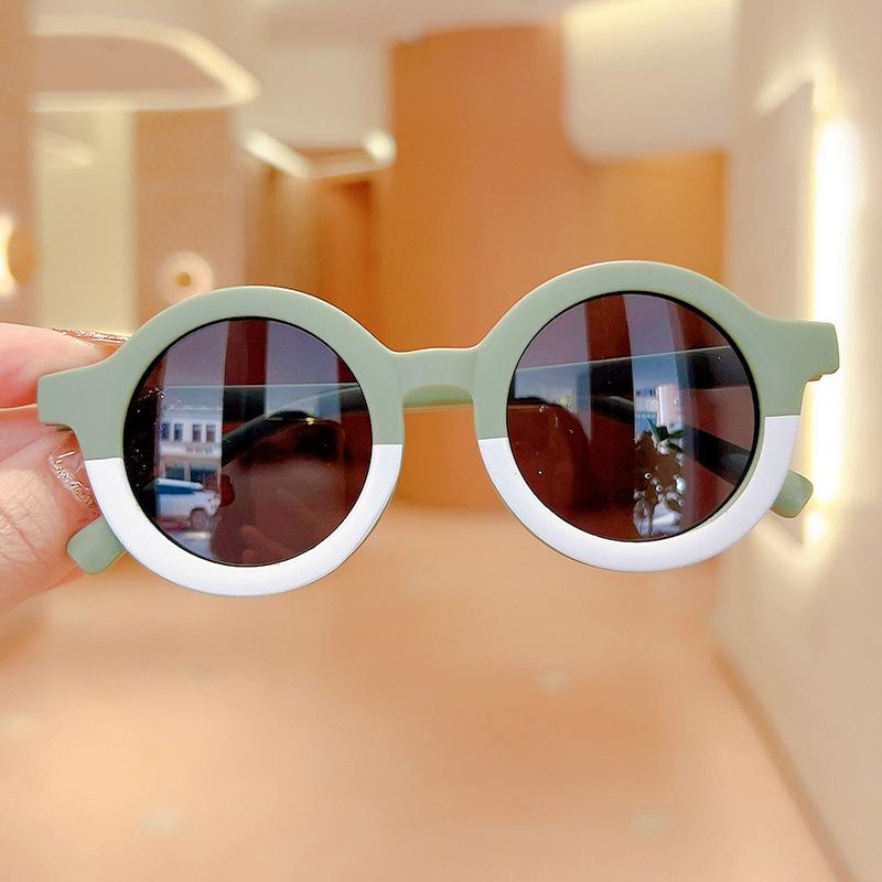 Children Boy Girl Leopard Double Color Cartoon Bear Shape Round Sunglasses Kids Vintage Sunglasses UV400 Protection Classic