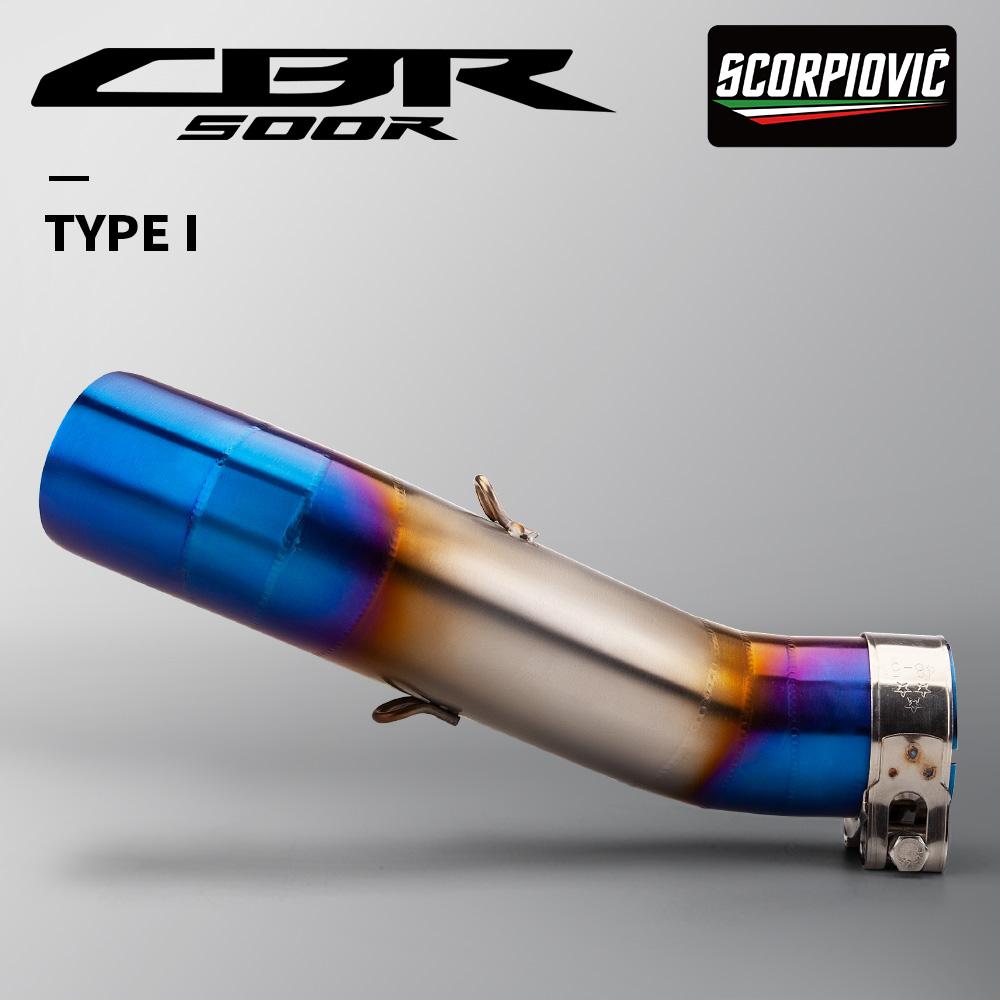 Per CB400 CBR400 CB500F CB500X CBR500 CBR500R 2016 - 2022 Scarico Moto Escape Moto tubo di collegamento intermedio Silenziatore 51mm