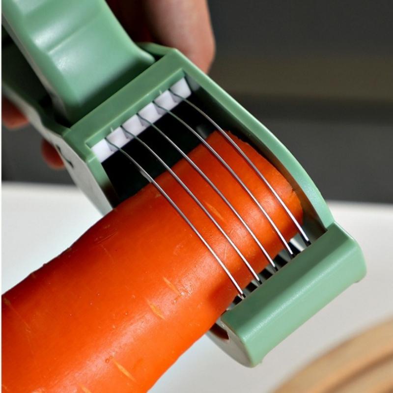 Multifunctional Kitchen Fruit Vegetable Slicer Stainless Steel Rustproof For Cucumber Potato Carrot BBQ Catering Home Use