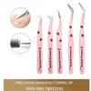 High-Precision False Eyelash Tweezers, High End EyeLash Extension Assistant Tool, Professional Makeup Artist Bloom Set
