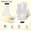 2PCS Bird Feeder and Waterer Set Treat Container AntiWaste Tray Durable ABS Cage Accessories for Small Medium Birds