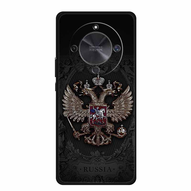 Phone Case For Honor X70 5G 2025 Case X 70 Coque Flowers Black Silicone Soft Back Cover For Honor X70 Cases HonorX70 Funda 6.79"