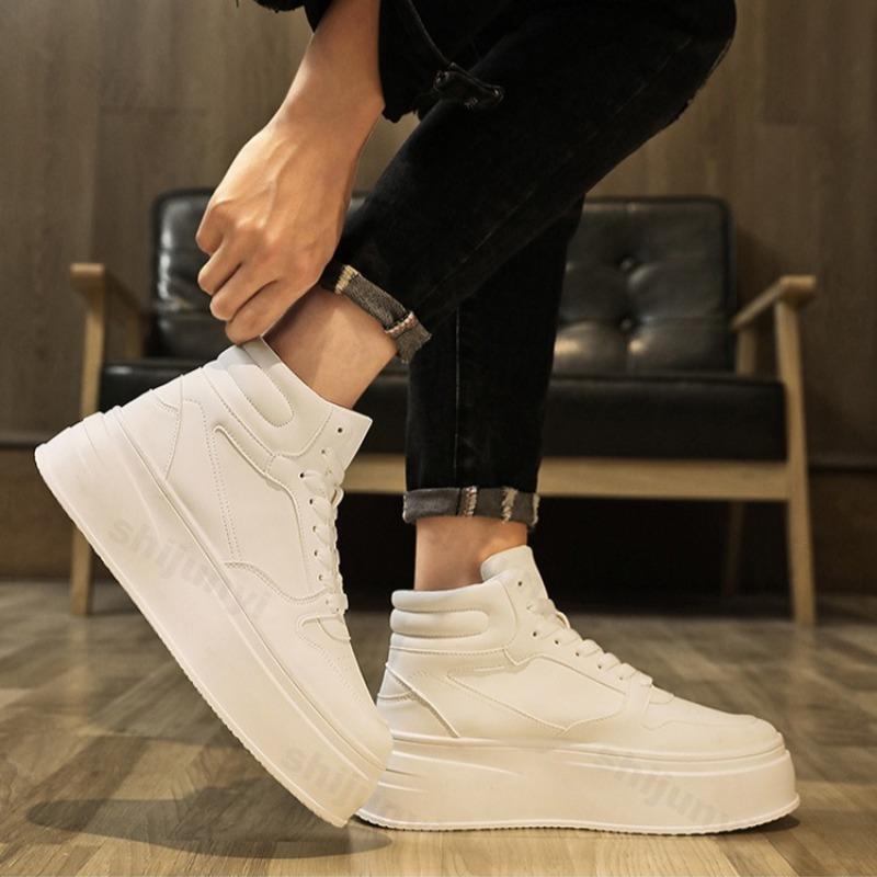 Men's Shoes High Top Ankle Boot Platform Comfortable Casual Shoes Man Trend Anti Slip Sneakers Fashion Thick Soled Shoes Zapatos