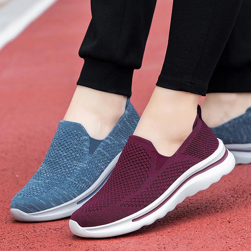 Old Beijing Breathable Mesh Slip-On Shoes for Elderly - Comfortable, Non-Slip, Soft Sole for Men and Women