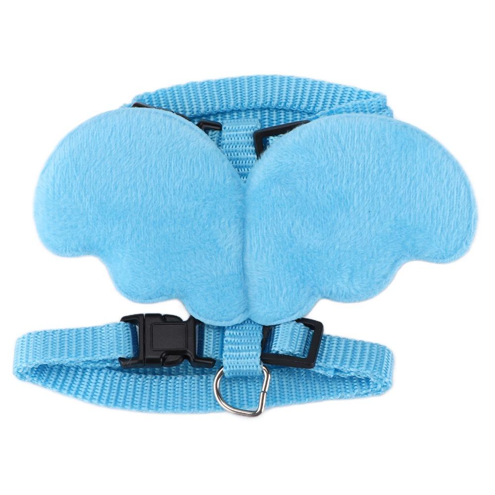Boucle de sécurité Harnais pour animaux de compagnie Laisse Ensemble de laisses pour volaille Bleu Harnais de promenade extérieur Poulet