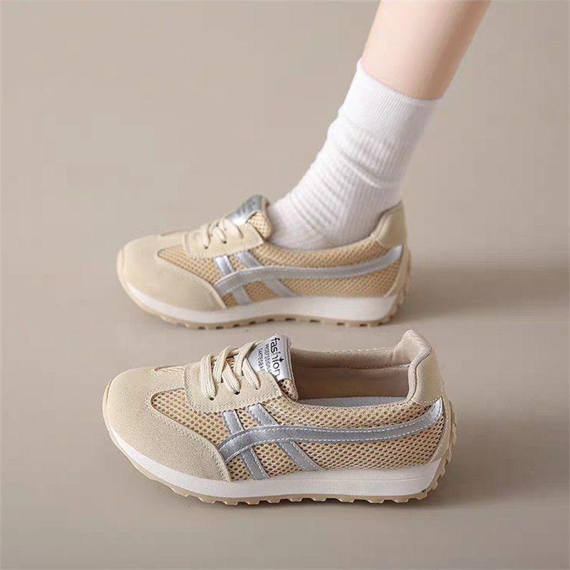 

Повседневная спортивная обувь женская 2025 новая весна и осень дышащая женская обувь немецкие тренировочные кроссовки Форрест Гамп обувь на платформе сетка папины кроссовки 40 хаки