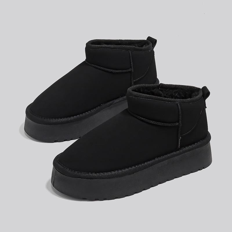 Women's Mid-Calf Fleece-Lined Winter Snow Boots with Thick Soles - G9902