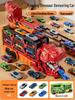 3-in-1 Transforming Dinosaur Toy Car Set for Kids Aged 3-5 with Mini Car Storage