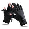 Autumn/Winter Warm Windproof Water-Repellent Non-Slip Touchscreen Two-Finger Fishing Cycling Gloves