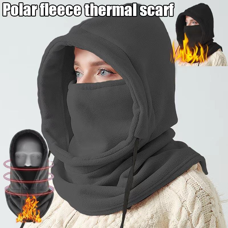 Hat Winter Ski Windproof Thicken Warm Outdoor Cycling Motorcycle Cap with Drawstring Neck Cover for Men Women