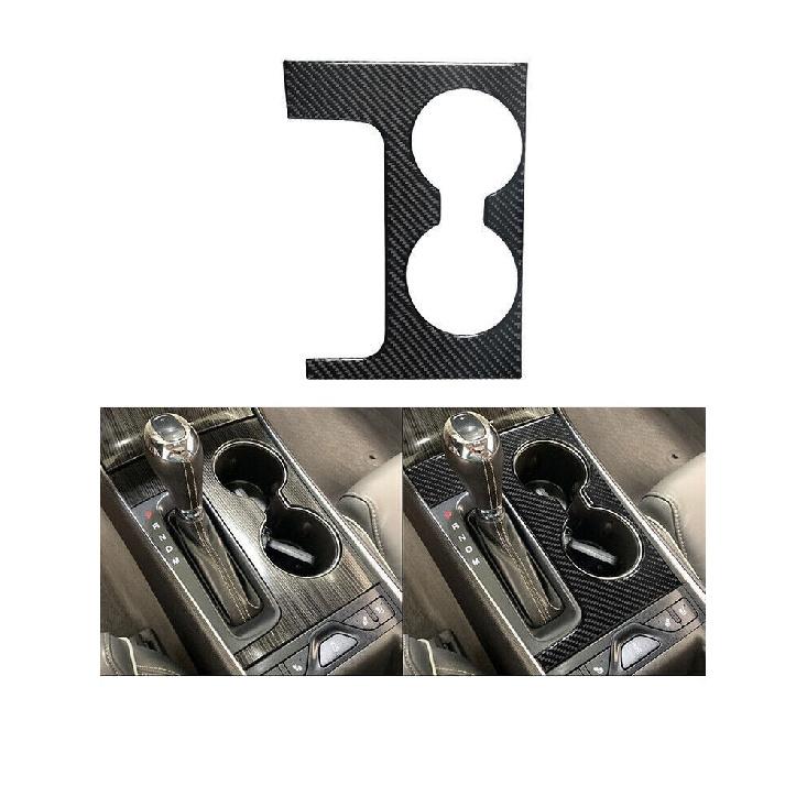 Water Cup Holder Panel Trim Cover Decor Carbon Fiber For Chevy Impala 2014-