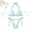 1011 new European and American swimsuit female sexy slim backless strap lace triangle bag bikini bikini