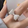 Xiaomi 925 Sterling Silver Rings Fashion Hip Hop Vintage Couples Creative Big Bow Design Thai Silver Party Jewelry Birthday Gifts