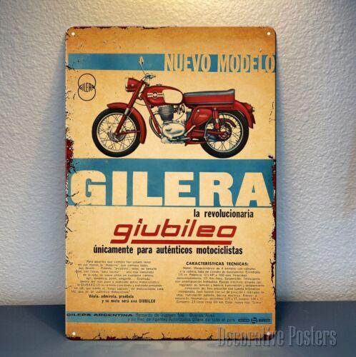 1г Gilera Giubileo Мотоцикл Металлический Плакат Коллекционный Знак Размер 20x30см 20x30cm（7.8x11.8inch）