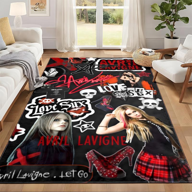 Avril Lavigne Carpet Door Mat for Living Room or Bedroom Protective Mat Under Chair Office Decoration Christmas Gift Birthday Present