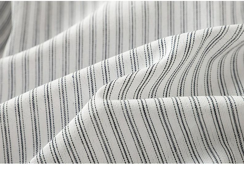 Artistic Cotton Linen Striped Long Sleeve Casual Loose Plus Size Shirt 2025