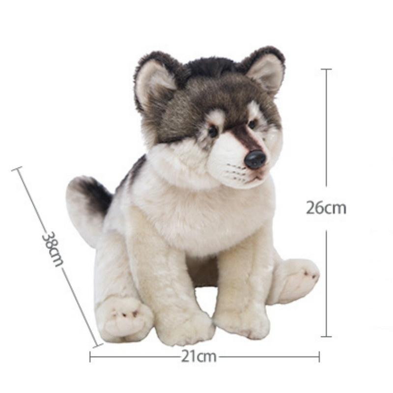 

Милые плюшевые игрушки серого волка, имитация волка, мягкие игрушки, милые плюшевые куклы с животными для детей, подарки для девочек 1PCS