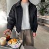 Men's Retro Suede Lapel Jacket - Stylish Autumn/Winter Zipper Coat