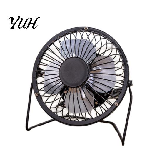 Mini Fan Mute Reusable Metal USB Powered Cooling Desk Appliance for Home Table чёрный