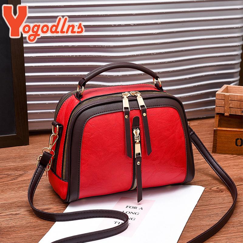 Yogodlns Crossbody Bags For Women PU Leather Ladies Fashion Solid Color Bag Female Designer Shoulder Bag