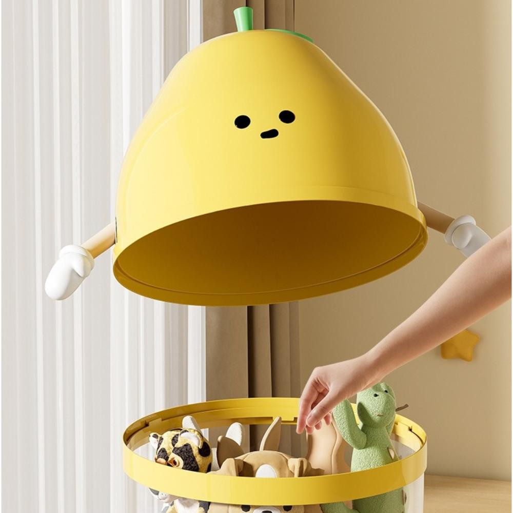 Transparent Doll Storage Box Cartoon Style Plush Toy Storage Tube For Children Kids