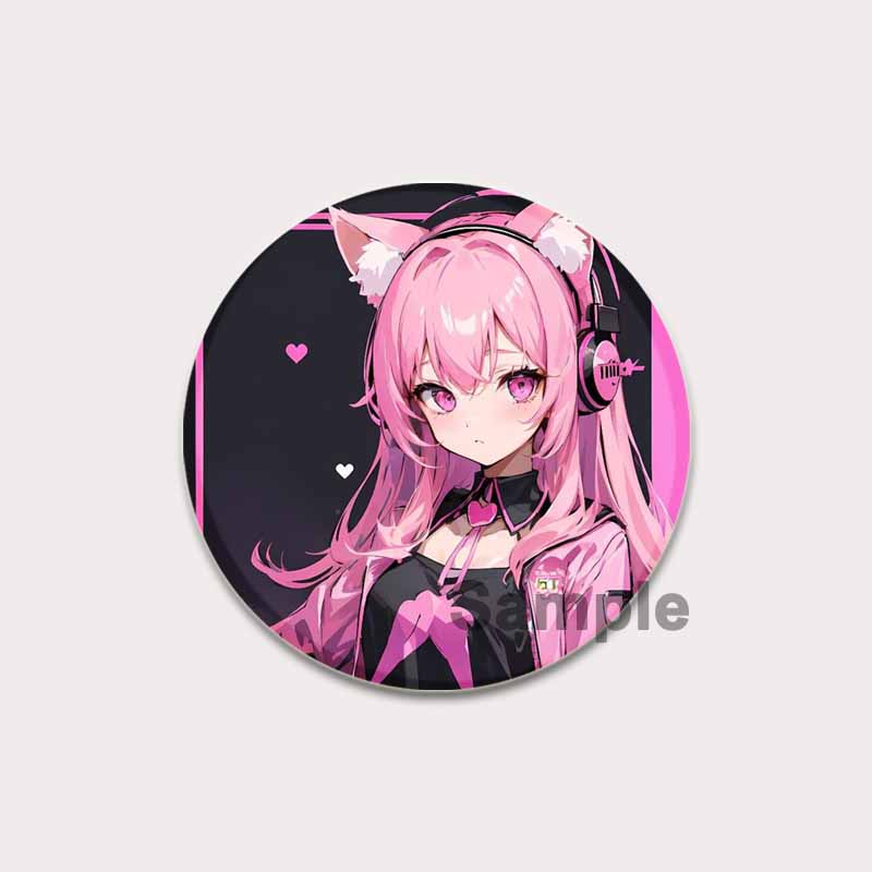 

32/44/58 мм музыкальная игра розовая брошь Мику булавки мультяшный косплей значок для рюкзака шляпа декор ювелирные изделия аксессуар ручной работы пуговица булавка подарки 32mm